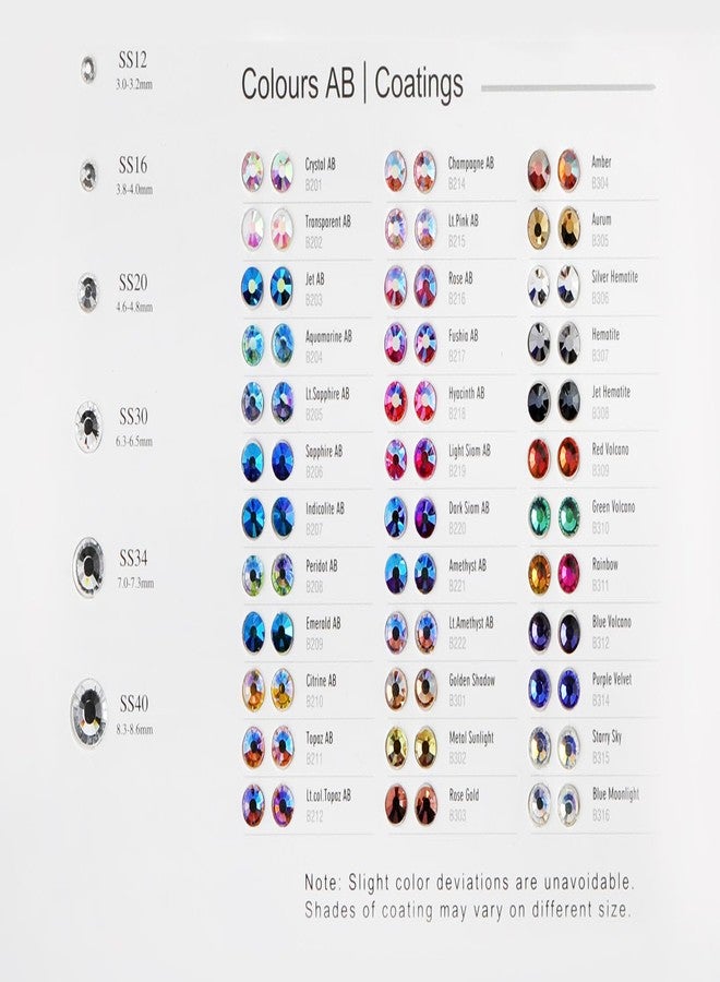 Beadsland Flat Back Rhinestones Sample Card Color Chart - Image 4